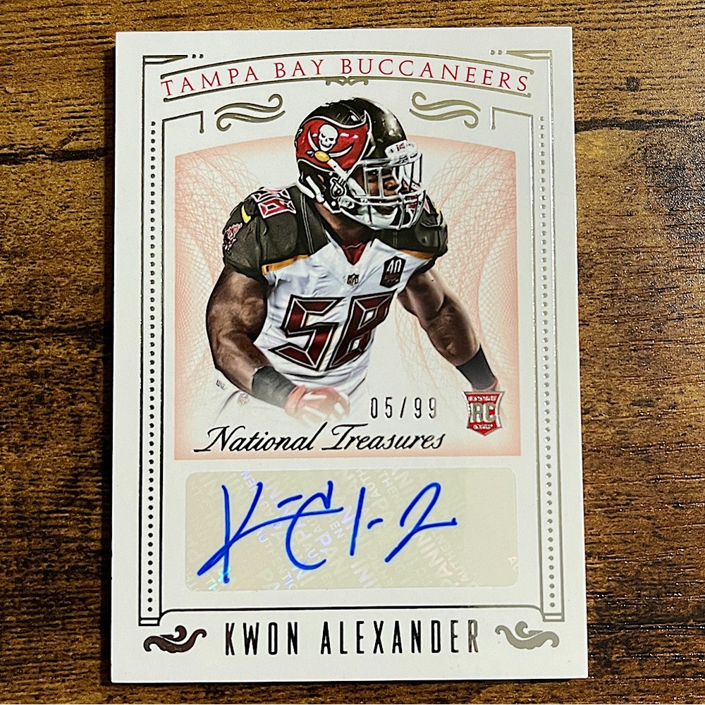 2015 National Treasures Signatures Kwon Alexander #144 Rookie Auto RC Buccaneers
